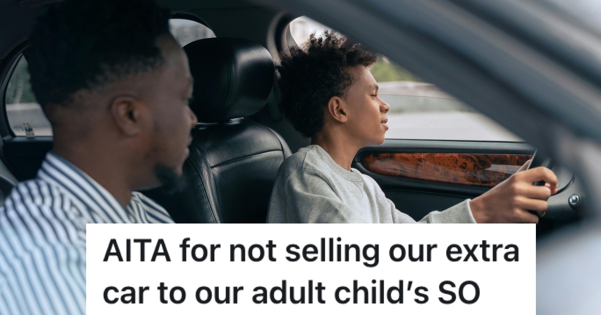 couple driving in a car