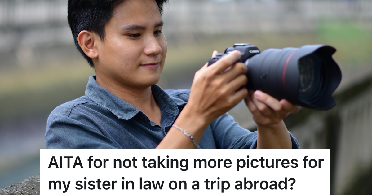 Man Visits His Sister in Law’s Home Country And Only Takes Photos Of Slums And Trash, So She Says He Disrespected Her Culture person taking photos with a professional camera