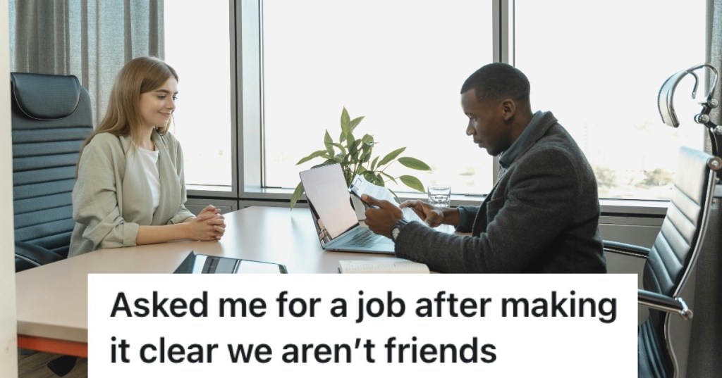 woman at a job interview