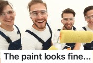 An Auto Shop Owner Got Tired Of Waiting For Corporate Headquarters To Repaint His Shabby Store, So He Had His Employees Paint It The Ugliest Color Imaginable To Get Corporate’s Attention