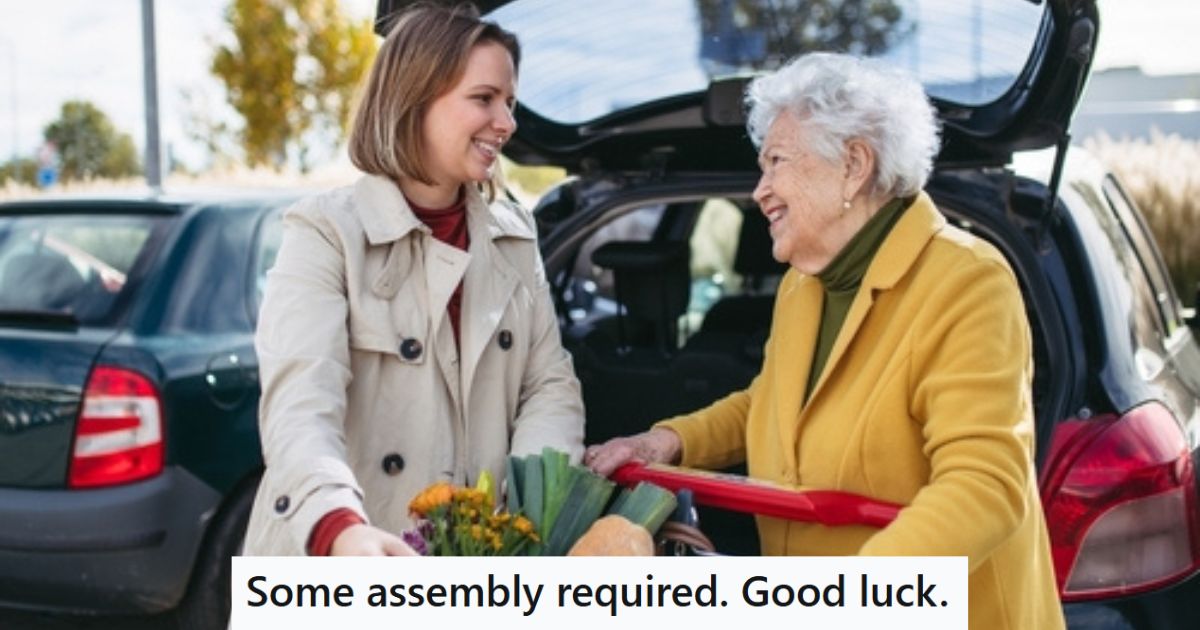 2 women loading a car