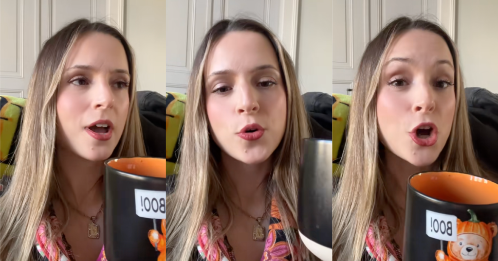 woman talking about the mail