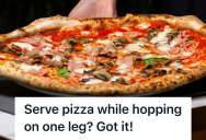 Pizza Waiter Was Injured And Forced To Hop Around Serving Customers, So He Took The Restaurant To Court And Came Back To Rub It In Their Faces