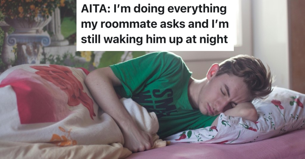 college student sleeping in his dorm