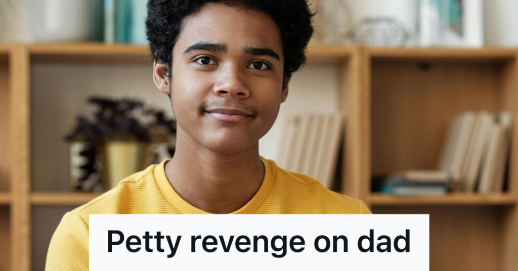 smiling teenage boy in a yellow shirt