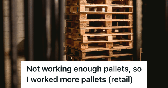 stack of pallets in stock room