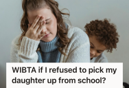 Mother Was Overwhelmed By Constant School Drop Offs, So She Contemplated Whether Adjusting The Pickup Times For Her Own Sanity Made Her A Selfish Mother