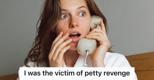 surprised woman talking on the phone