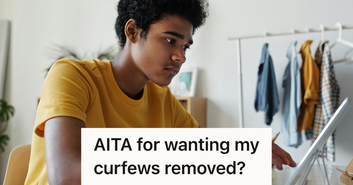 teen doing homework in his room