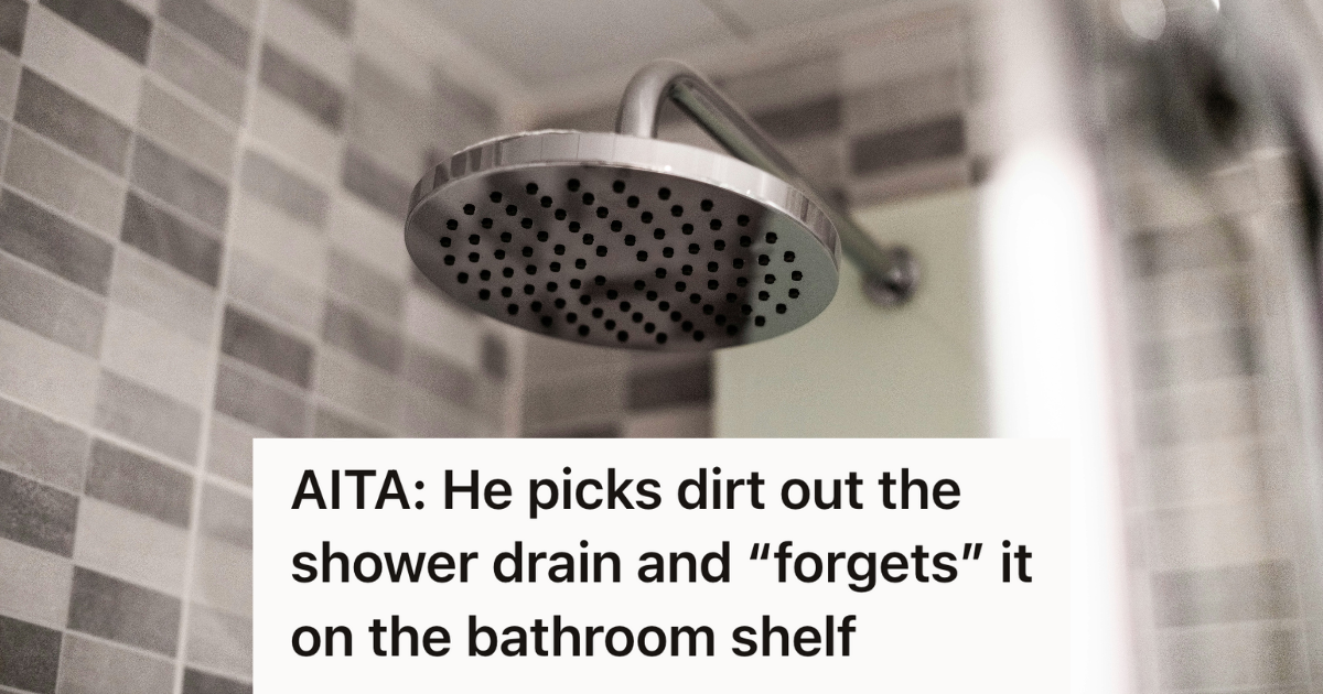 tiled shower and shower head