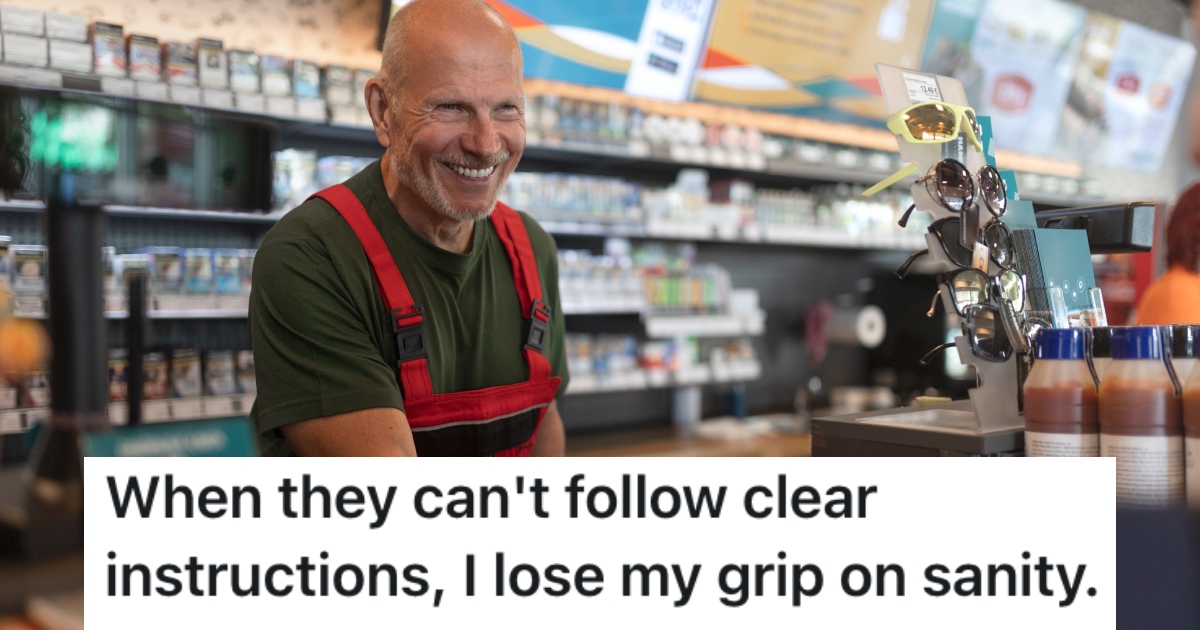 man working in a gas station