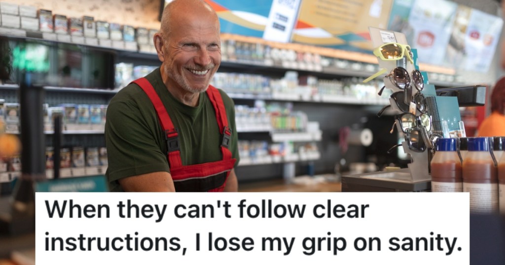 man working in a gas station