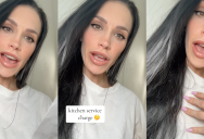 A Customer Said She Got A “Kitchen Service Charge” On Her Bill At A Restaurant