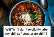 Employee Hid The Fact That Her Chili Was Vegetarian In Her Office Cookoff, So She Hoped Her Picky Coworkers Could Judge Her Dish By Its Flavor Instead Of Their Preconceptions
