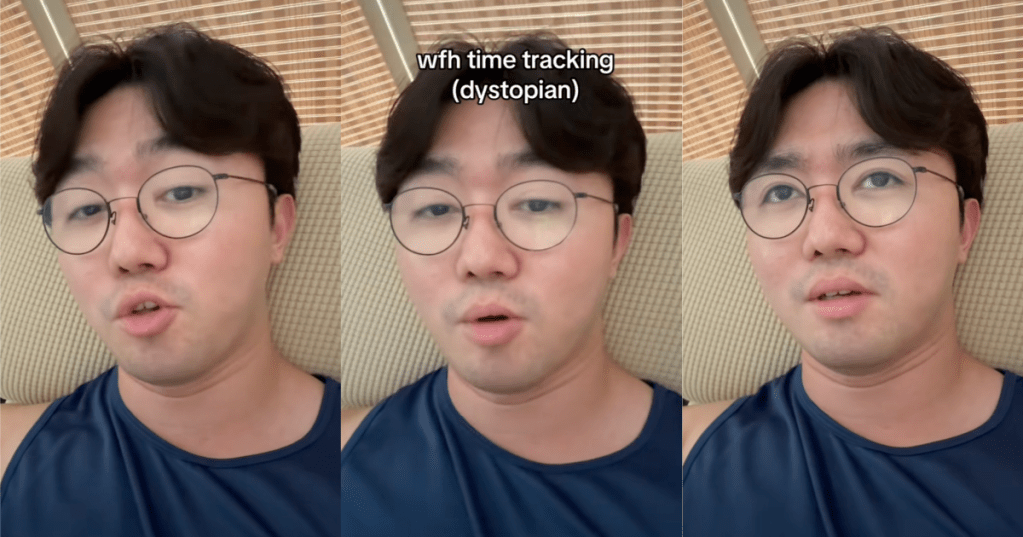 man talking about his job