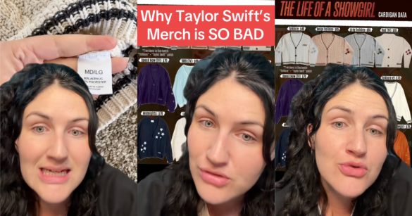 woman talking about taylor swift