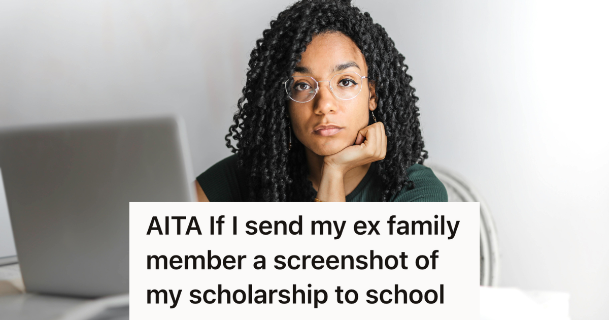Student Worked Hard For A Full Scholarship, But Her Relative’s Bitter Comments Pushed Her To Consider Petty Revenge woman in glasses working at her computer