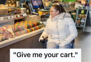 Woman Dealing With Chronic Pain Just Wanted To Pop Into The Store For A Quick Errand, But She Was Shocked When A Rude Stranger Insisted He Needed Her Mobility Scooter More Than She Did