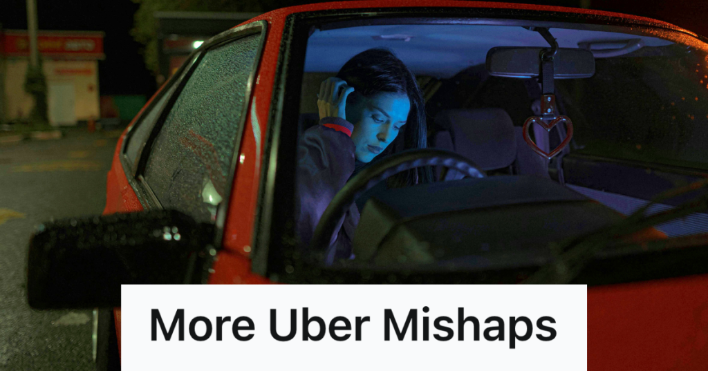 woman sitting in a parked car