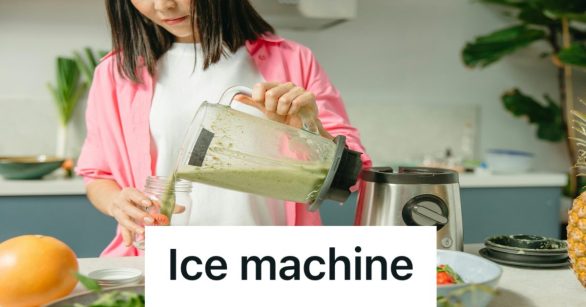 woman using a blender