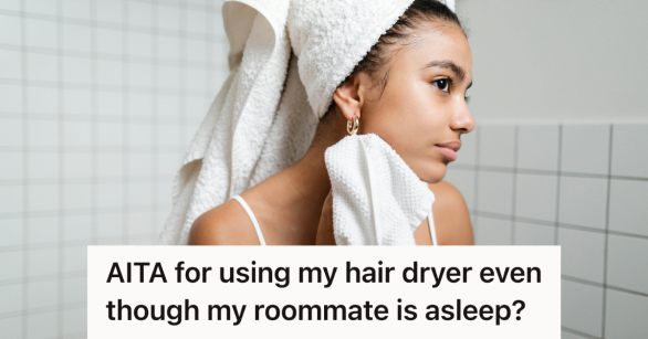 woman with hair wrapped in towel