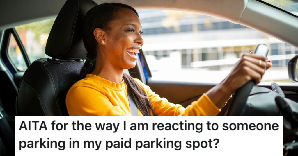 woman laughing in her car