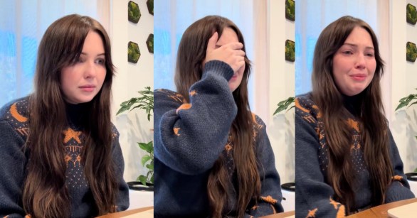 actress crying on tiktok