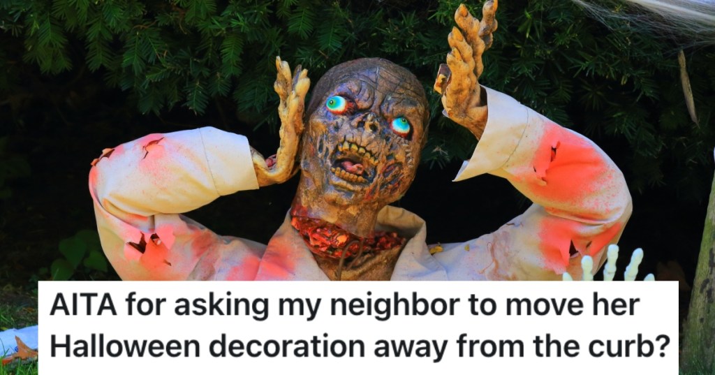 zombie statue on a lawn