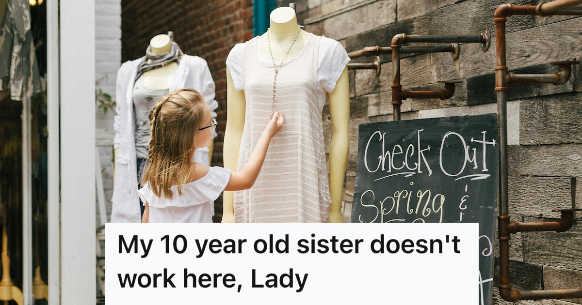 Little girl looking shopping in an outdoor stall