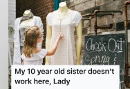 Ten-Year-Old Girl Was Walking Around The Stall Minding Her Business, But An Older Woman Mistook Her For A Shop Assistant