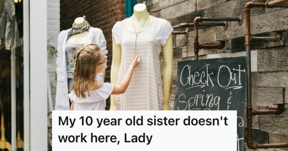 Little girl looking shopping in an outdoor stall