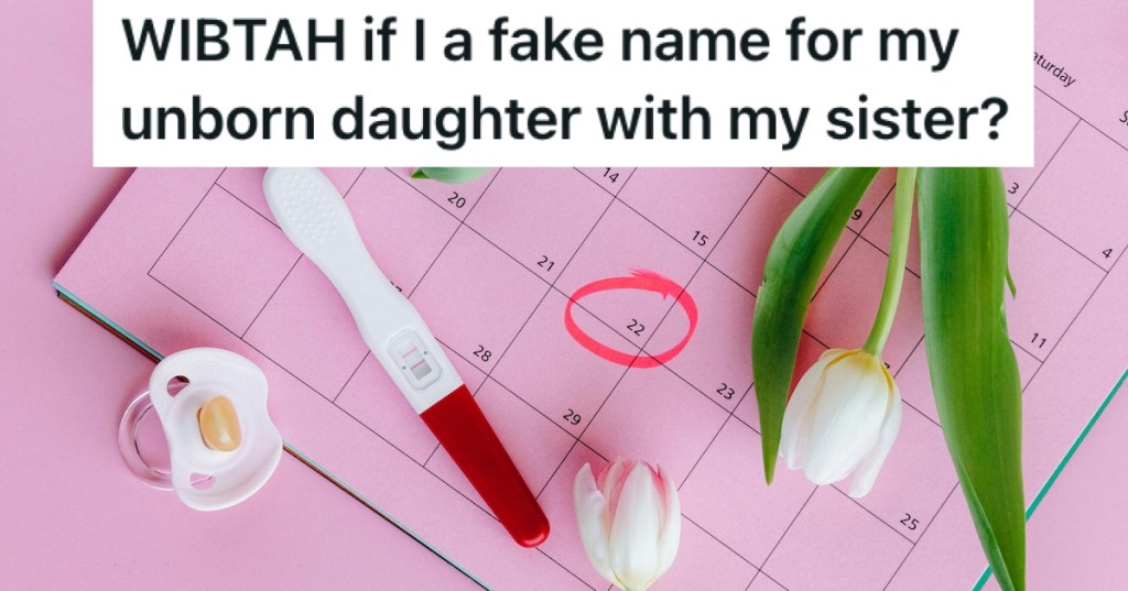 Tulips, a pregnancy test, and a pacifier