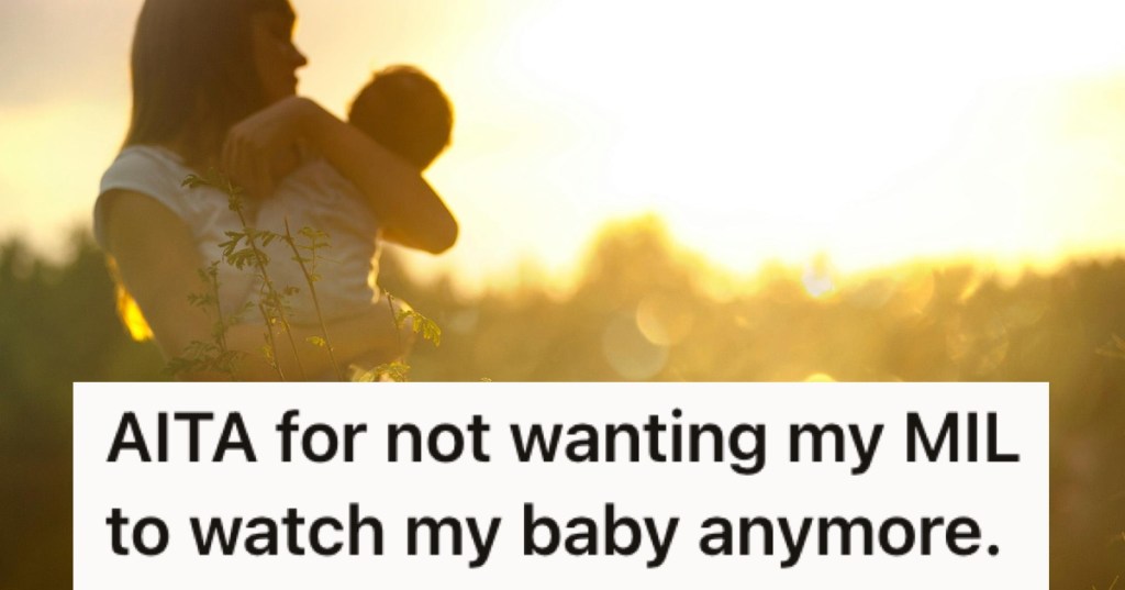 A mom and her baby at golden hour