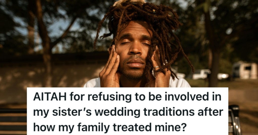 A man with his head in his hands