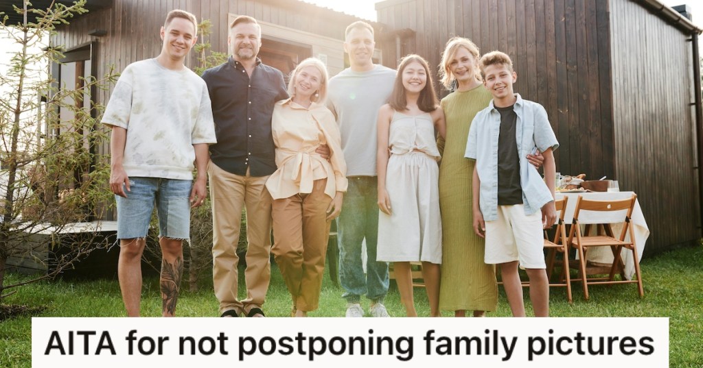 A family posing for a photo