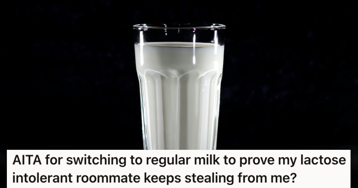 A glass of milk