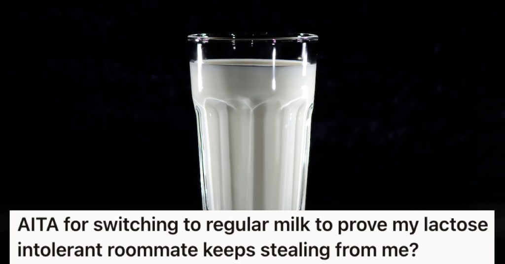 A glass of milk