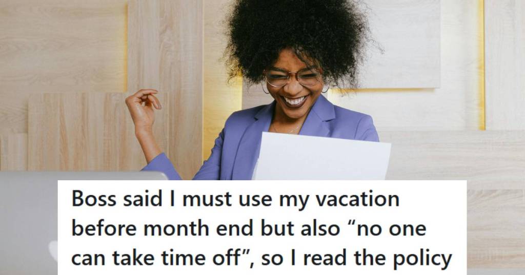 Woman smiling and celebrating the fact that her PTO was approved