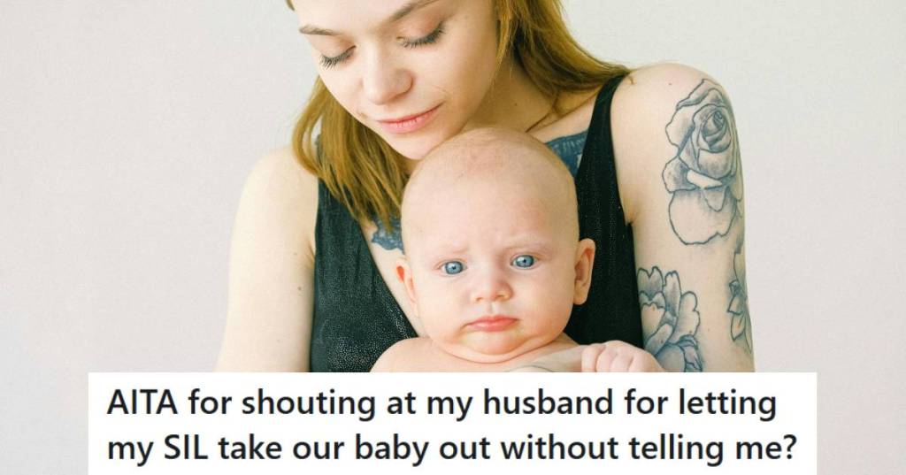 Mother and young baby sitting in a bright room