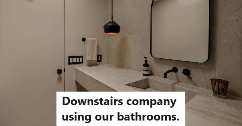 Clean office bathroom that's ready to be used