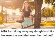 Dad Confiscated His Daughter’s Bike After She Kept Riding Without A Helmet, But His Wife Said He Was Punishing Her For Her Brother’s Mean Comment