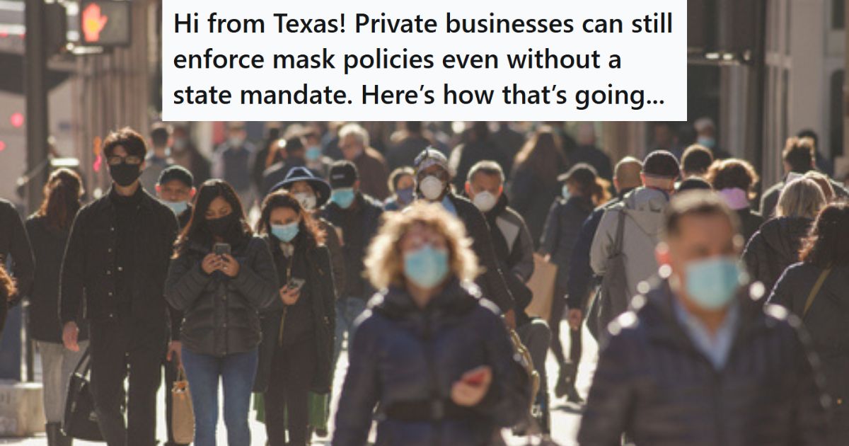 People wearing COVID masks