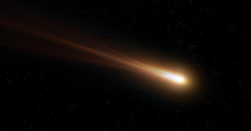 Comet with tail
