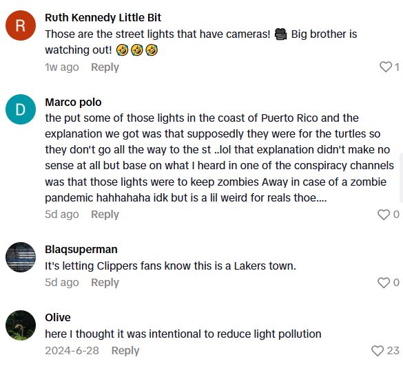 Comment 1 55 Blue and violet saturated light worsens peoples ability to see the details.   Street Lights With LEDs Are Turning The Light Purple And Causing Safety Issues