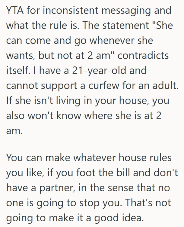 Comment 1 His 20 Year Old Daughter Wont Get A Job Or Go To School, So When He Told Her She Couldnt Keep Coming Home At 2AM, She Got Upset And Threatened To Leave Forever
