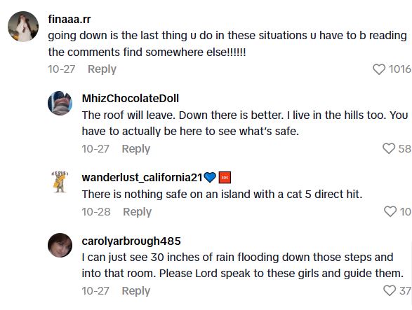 Comment 2 16 Hurricane Melissa Was Moving In Toward Jamaica, And These TikTok Tourists Were Getting Ready To Ride It Out