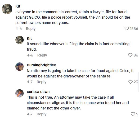 Comment 3 39 A Couple Sold Their Car Last Year, But Now Geico Is Saying The Car Got In An Accident And Theyre Responsible