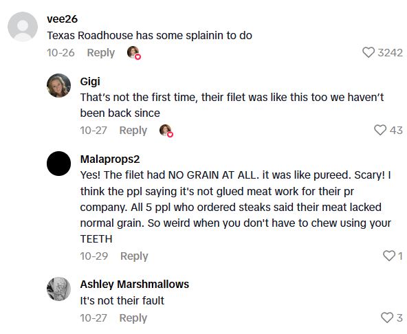 Comment 3 40 Texas Roadhouse Customer Ordered A Steak, But What She Got Was Anything But Delicious
