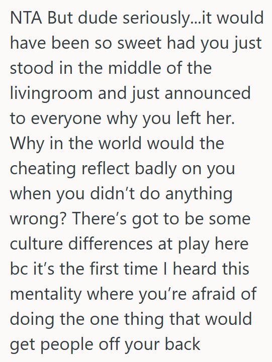 Comment 4 15 His Fiancé Cheated On Him So He Broke Up With Her, But His Mom Wanted Them Back Together, So She Invited Her To Christmas Dinner