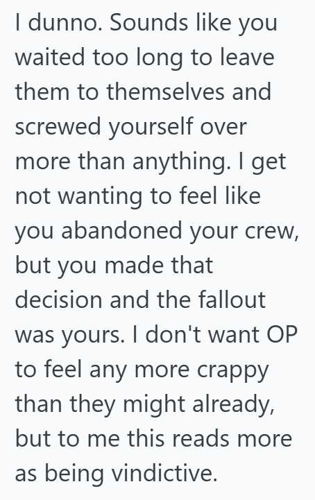 Comment 4 26 She Was Upset That Her Friends Werent Following Her Itinerary For The Vacation She Planned, So She Let Them Do Their Thing Without Her There To Translate